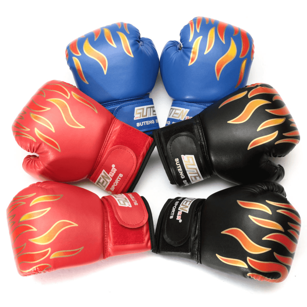 1 Pair Muay Thai Boxing Gloves Sparring Fight Training Coaching Fitness Gloves Child Kids Boxing Gloves - MRSLM