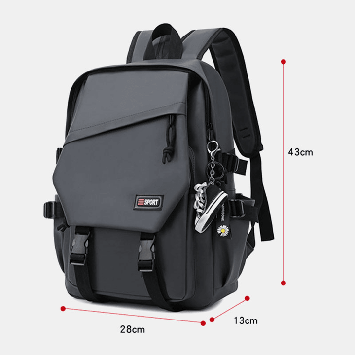 Men Nylon Waterproof Wearable Backpack Large Capacity Multiple Compartments Shoulder Bag - MRSLM