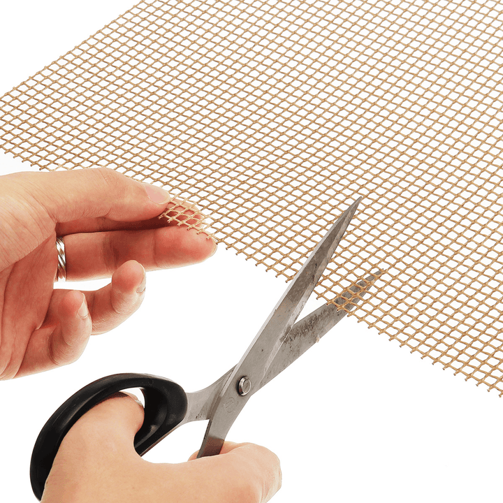 5PCS Outdoor Camping BBQ Grill Mesh Mat Sheet Reusable Non-Stick Barbecue Bake Meat Wire Net Mat - MRSLM