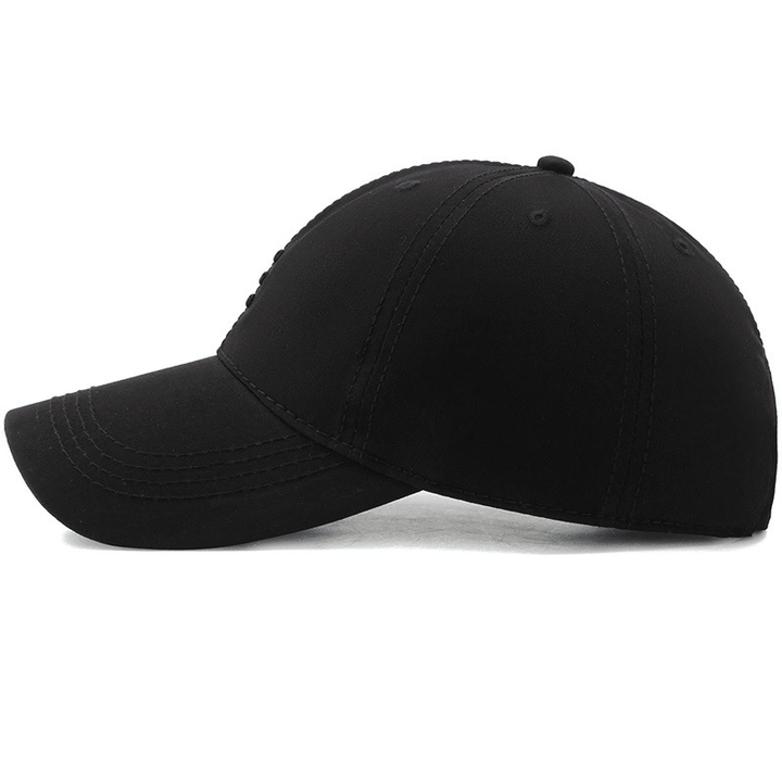 Embroidered Three-Bar Baseball Cap with Curved Brim Cap - MRSLM