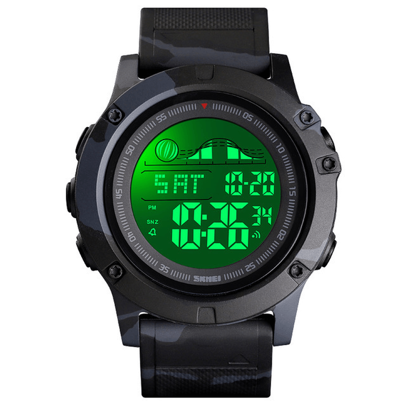 SKMEI 1476 Large Dial Multi-Function Chronograph Alarm Outdoor Sports Waterproof Men Watch Digital Watch - MRSLM