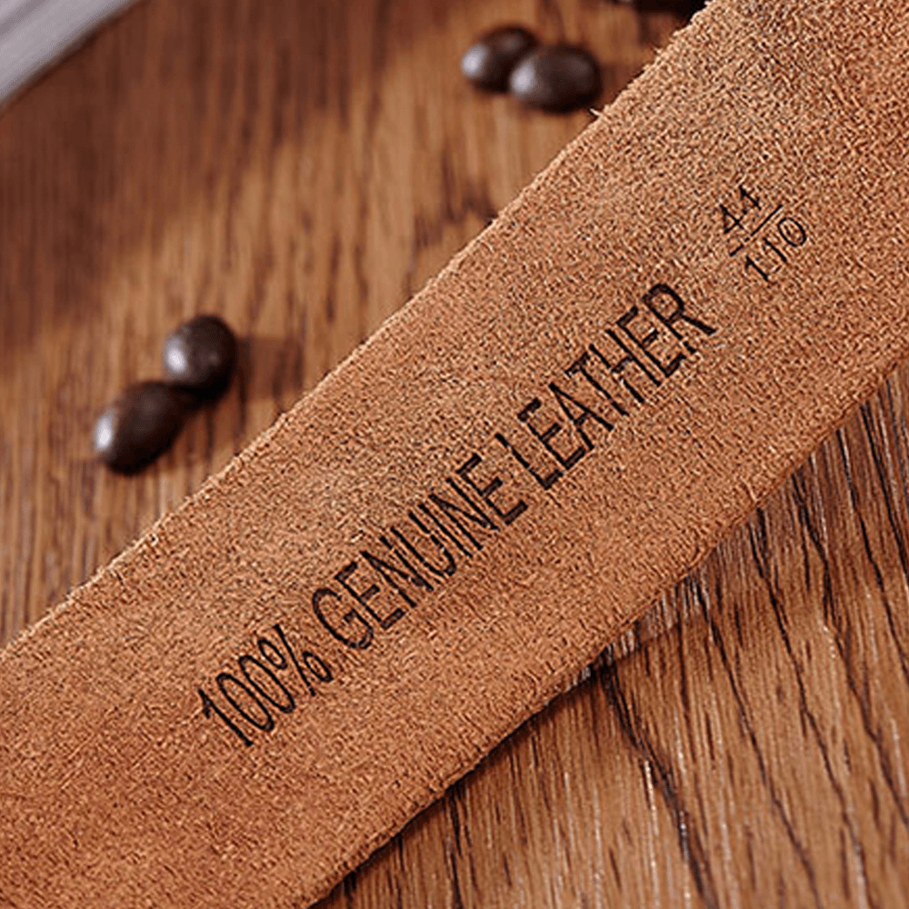 Genuine Leather Men'S Belt Casual Waistband Waist Strap Smooth Pin - MRSLM