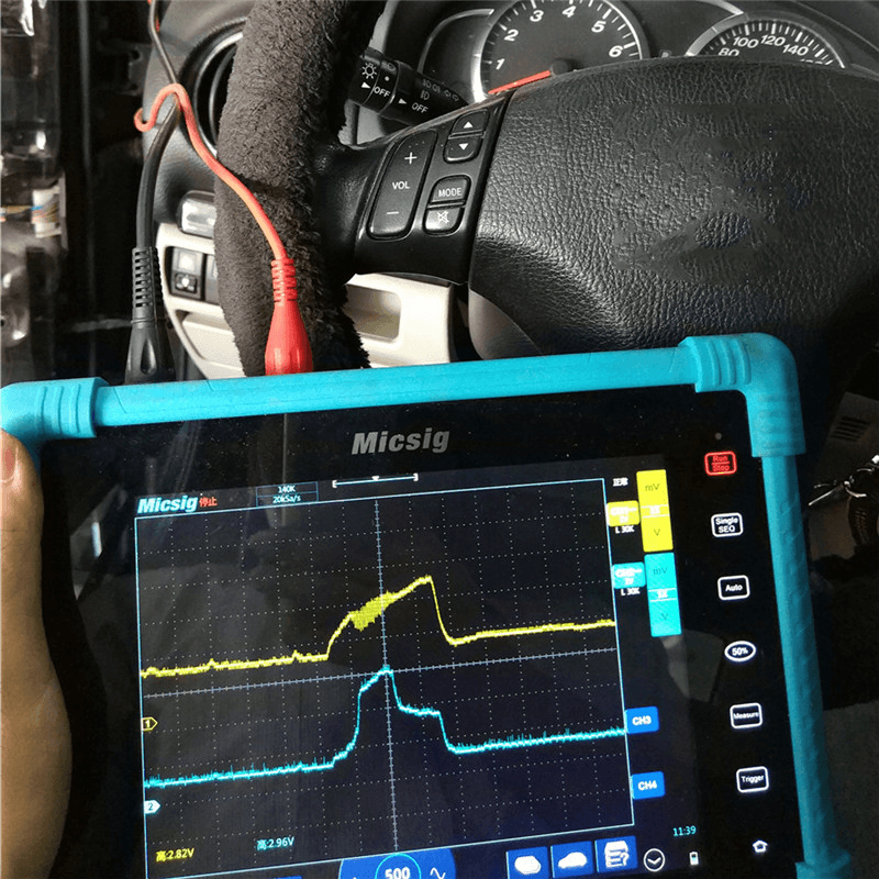 Micsig ATO1102 Digital Tablet Oscilloscope 100Mhz 2CH Handheld Oscilloscope Automotive Scopemeter Oscilloscope - MRSLM