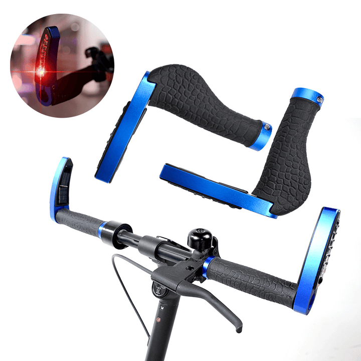 BIKIGHT Scooter Handlebar with Turn Signal Light Non-Slip Adjustable Handle Grip 2 Modes Usn/Solar Rechargeable Safe Indicators for M365 / Pro Ninebot Scooter - MRSLM