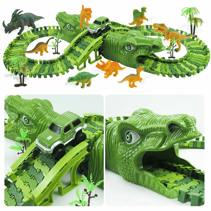 Simulation Dinosaur Assembled Building Blocks DIY Track Electric Off-Road - MRSLM