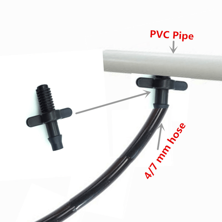 Splitter Adapter Connector Barb and Garden Irrigation Hoses Pvc Fittings 6Mm Thread Cooling - MRSLM