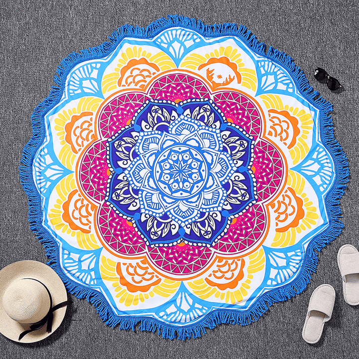 Honana WX-91 Bohemian Tapestry Totem Lotus Beach Towels Yoga Mat Camping Mattress Bikini Cover - MRSLM