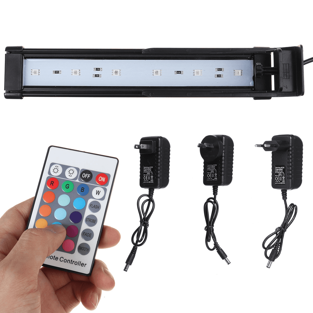 22CM Aquarium Cover Lighting Color Change Remote Control Dimmable RGBW LED Light Suitable for Aquarium/Fish Tank - MRSLM