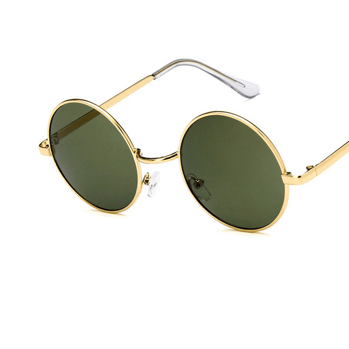 Round Frame Retro Sunglasses Men and Women Fashion Sunglasses - MRSLM