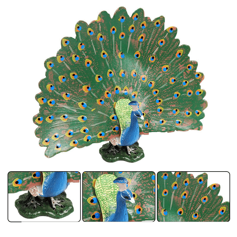 Children'S Solid Simulation Bird Peacock Decoration Ornaments - MRSLM