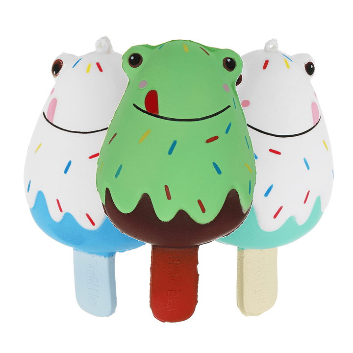 Sanqi Elan Frog Popsicle Ice-Lolly Squishy 12*6CM Licensed Slow Rising Soft Toy with Packaging - MRSLM