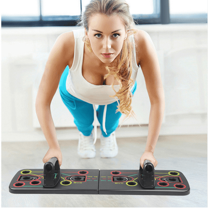 Portable Home Fitness Push up Rack Board Workout Training Gym Muscle Exercise Push up Stand - MRSLM