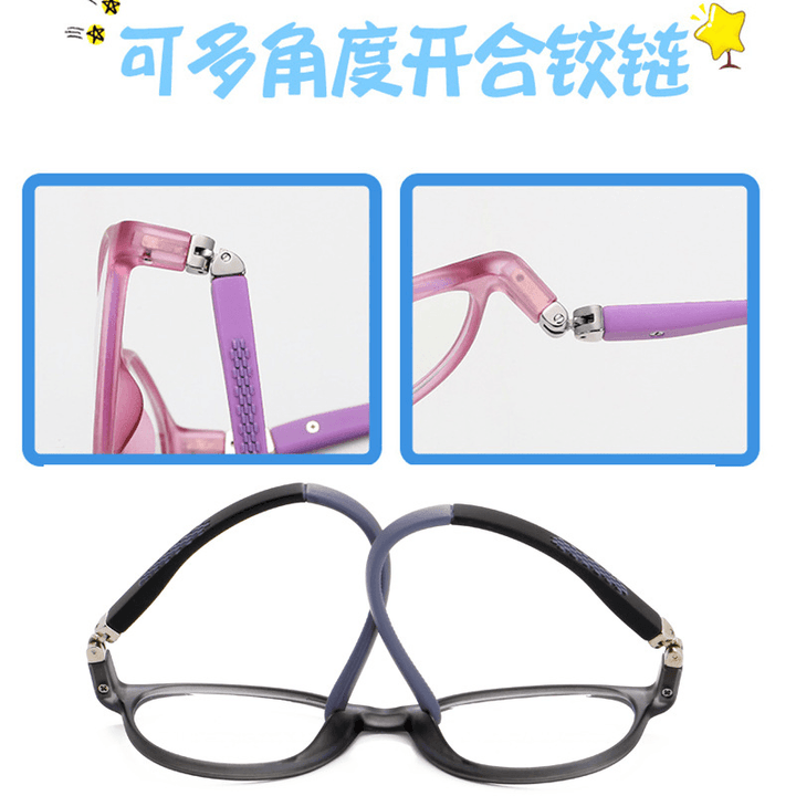 360-Degree Rotating Children'S Anti-Blue Light Flat Glasses Frame - MRSLM