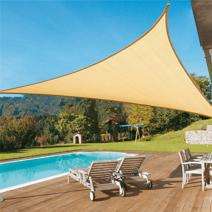 Triangle Sun Shade 95% UV Resistant Waterproof Breathable Folding Canopy Outdoor Patio Beach Camping Travel - MRSLM