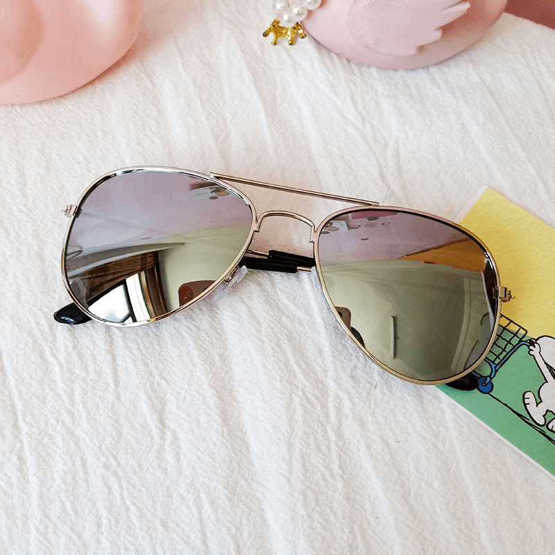 Children'S Colorful Reflective Aviator Sunglasses - MRSLM