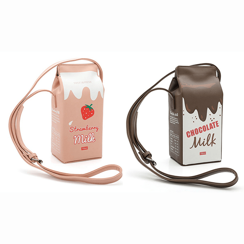 Women's Cute Milk Box Crossbody Bag: Fashionable and Casual Phone Bag - MRSLM