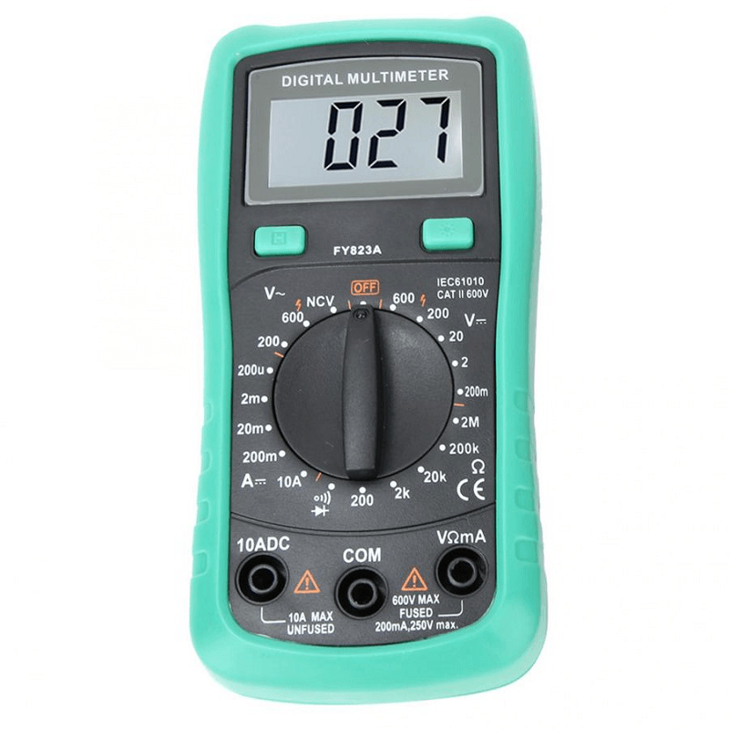 FUYI FY823A Mini Digital Display Multimeter for AC DC Current Voltage Resistance Test with Data Display Backlight - MRSLM