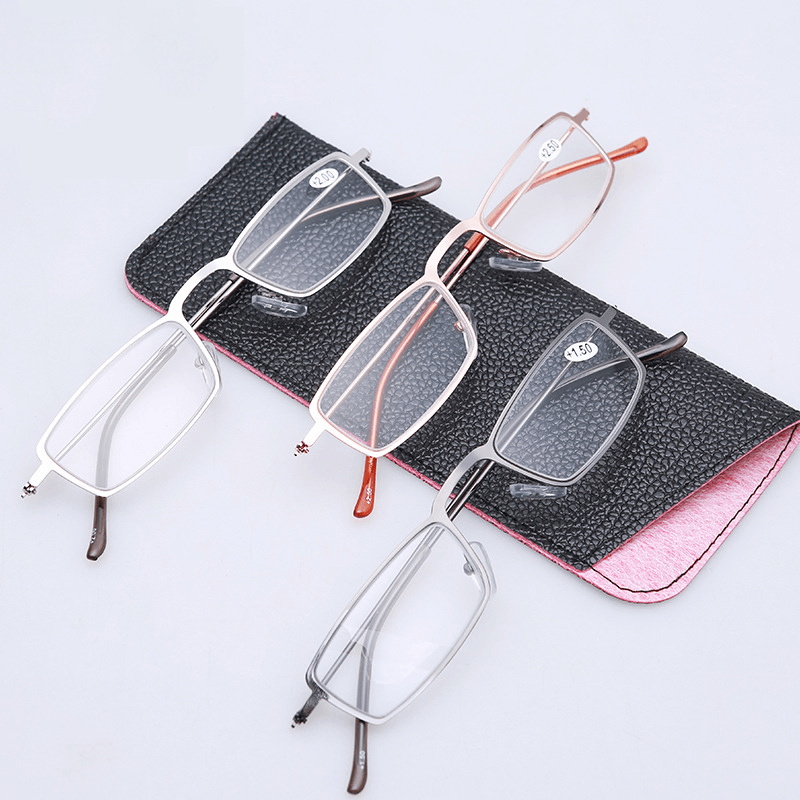 Unisex Metal Frame HD Resin Anti-Fatigue Reading Glasses - MRSLM