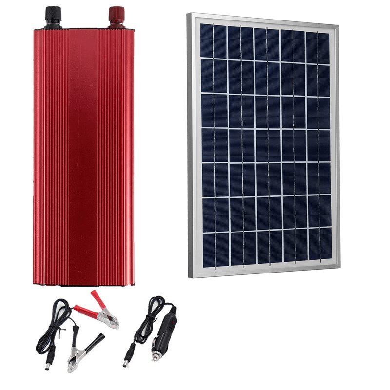 30W 18V PET Solar Pannel Kit Solar Power Panel Battery Solar Charge Controller with 2000W Power Inverter - MRSLM