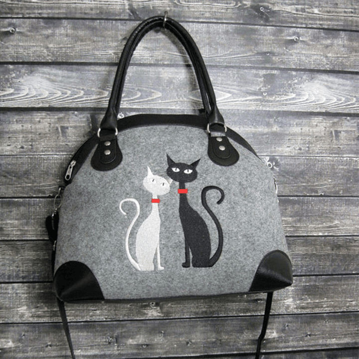 Women Crossbody Bag Cat Pattern Handbag Shoulder Bag - MRSLM