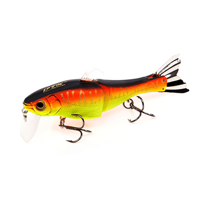 HF021 1Pc 95Mm 13G Minnow Fishing Lure Hard Bait 2 Sections Double Hook Luminous - MRSLM