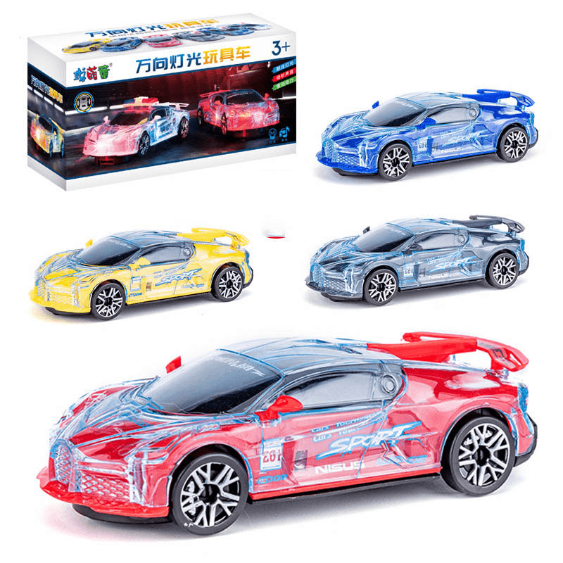 Children'S Electric Universal Transparent Police Car Toy - MRSLM