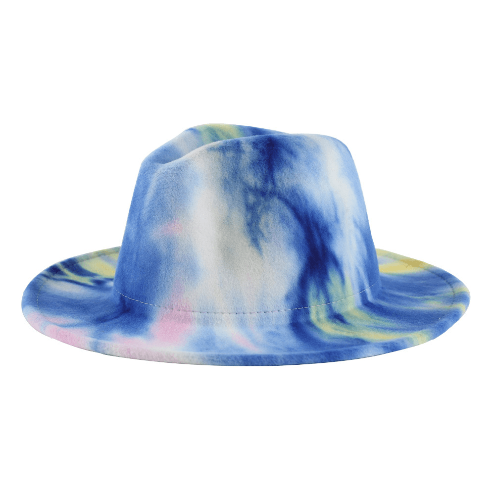 British Style Men and Women Double-Sided Tie-Dye Gradient Fashion Jazz Hat - MRSLM