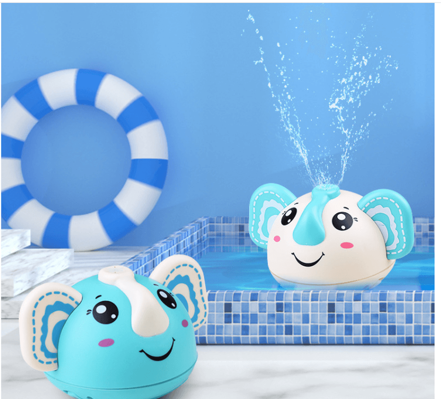 Rotating Elephant Spray Ball, Baby Playing in the Water Shower, Induction Luminous Baby Bath Toy - MRSLM