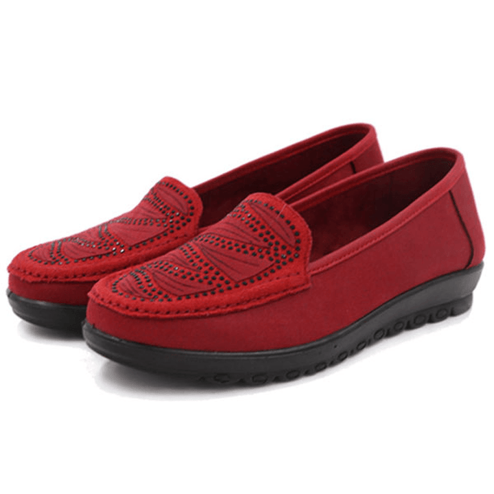 Women Casual Flat Slip on Soft Shoes in Suede - MRSLM