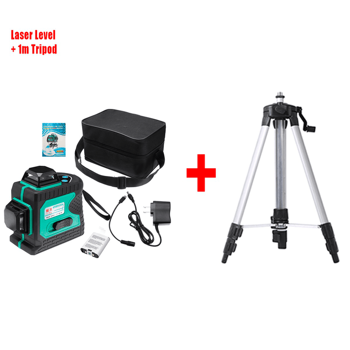 3D Green Auto Laser Level 12 Lines 360° Horizontal & Vertical Cross Build Tool Measuring Tools - MRSLM