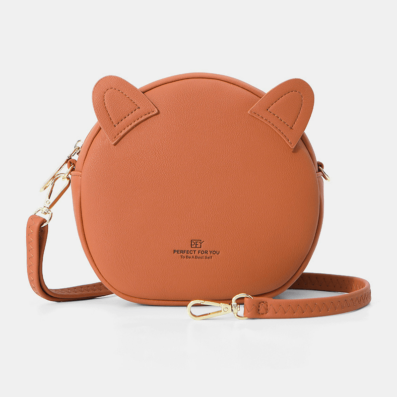 Women Casual Solid Cat Pattern Phone Bag Crossbody Bag - MRSLM