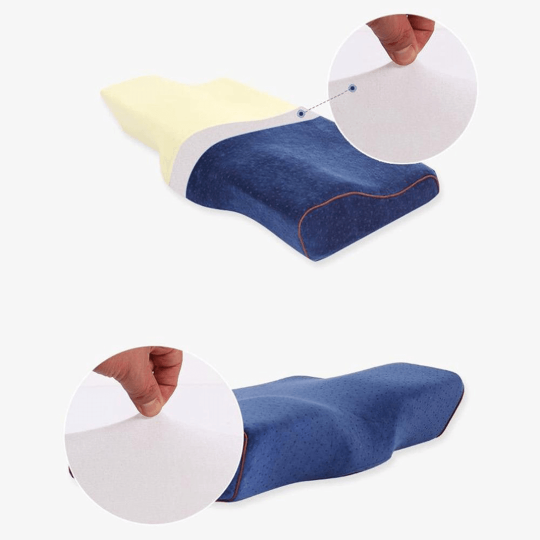 Memory Foam Pillow Butterfly Shaped Bedding Head Neck Support Orthopedic - MRSLM