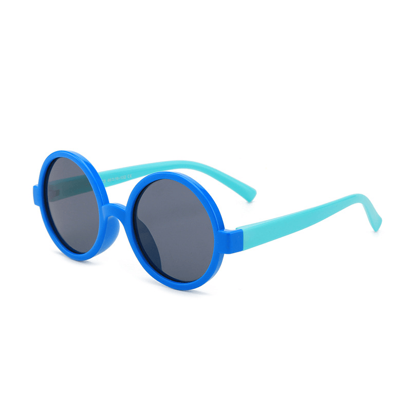 Fashion round Frame Silicone Children'S Polarized Sunglasses Anti-Ultraviolet Children'S Sunglasses Sun Visor - MRSLM