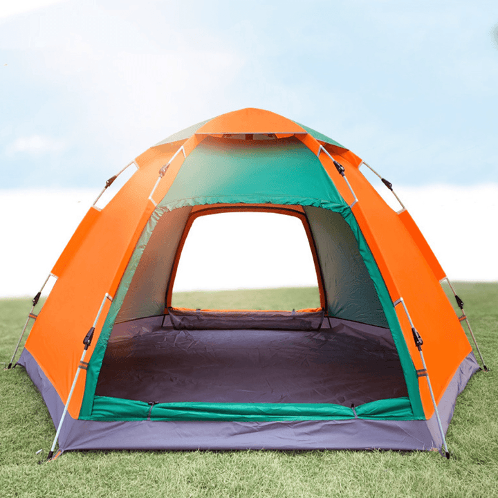 3-4 People Outdoor Camping Tent Automatic Instant Pop up Waterproof Family Large Sunshade Canopy - MRSLM