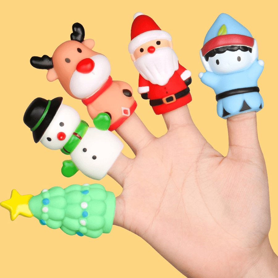 Soft Rubber Hand Puppet Toy Puzzle Halloween Doll Finger Doll Preschool Education Doll Baby Soothing Toy Halloween Children Gift - MRSLM