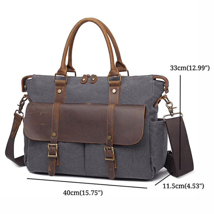 Men Outdoor Travel Handbag Vintage Crossbody Shoulder Bag Canvas Designer Bag - MRSLM