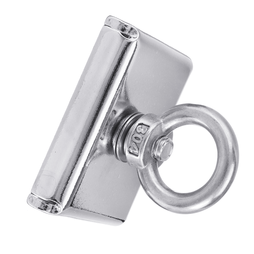 300KG D75 Super Fishing Recovery Block 304 Magnet Eyebolt Ring Metal with 10M Rope - MRSLM