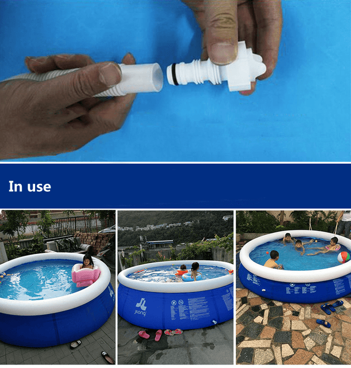 JILONG 2.4X0.63M/2.4X0.76M/3.0X0.76M/3.6X0.76M Blue above Ground Inflatable Swimming Pool Family Play Bathtub Water Pool Inflatable Pool for Garden Adults Kids - MRSLM