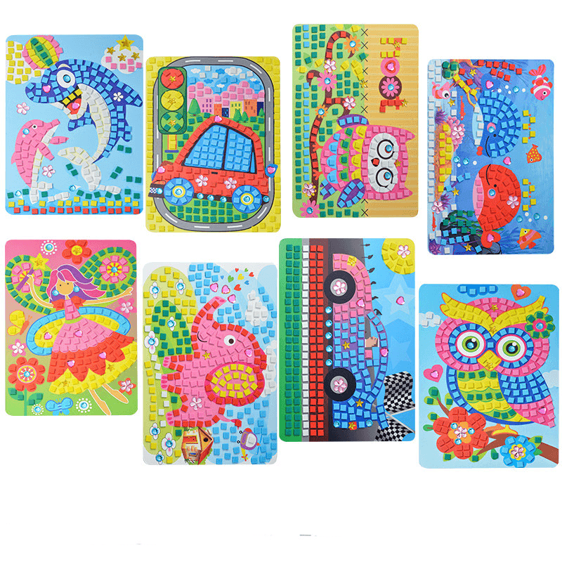 Children'S Handmade Materials EVA Diamond Mosaic Paste Painting Puzzle Stickers - MRSLM