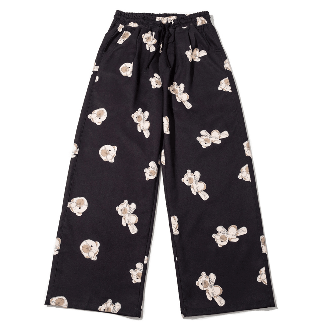 Summer Harajuku Hip Hop Style Ladies Casual Pants Printed Wide Leg Sweatpants - MRSLM