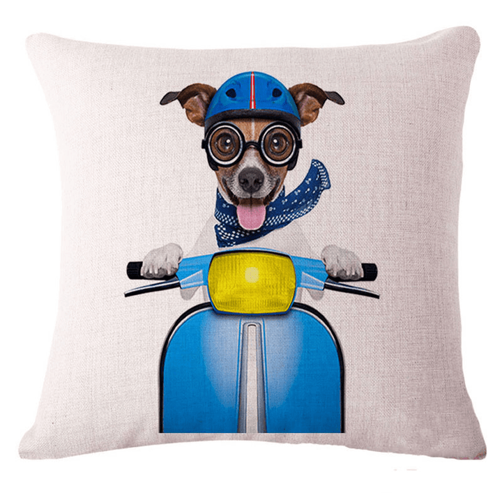 Honana 45X45Cm Home Decoration Creative Cute Cartoon Dogs 8 Optional Patterns Cotton Linen Pillowcases Sofa Cushion Cover - MRSLM