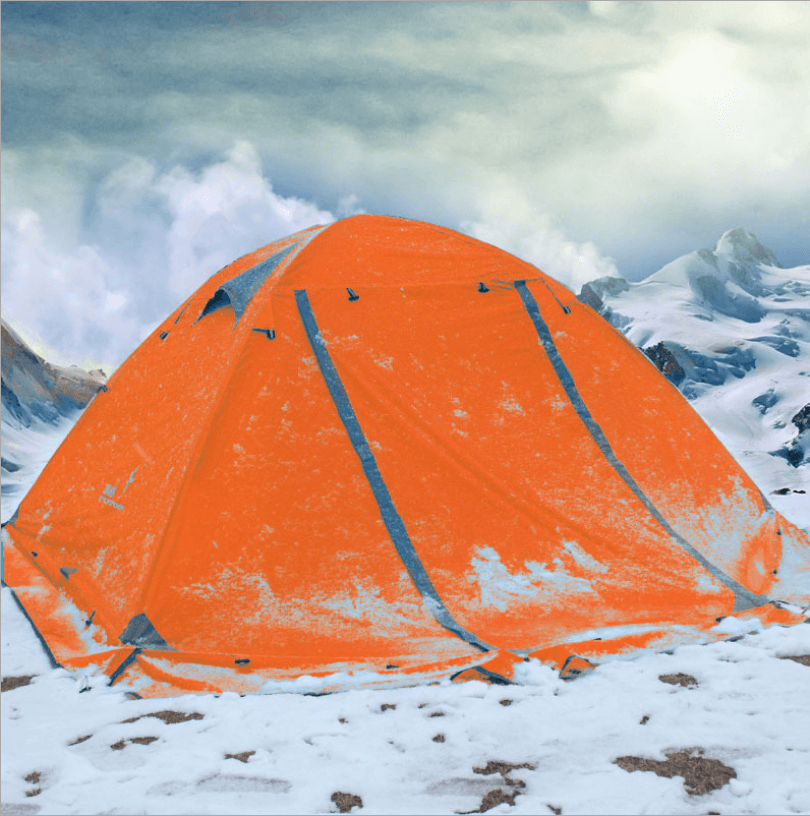 FLYTOP 3-4 Person Camping Tent Set All-Season Double Layers Aluminum Pole anti Snow Windproof Rainstorm Anti-Uv Canopy with Snow Skirt - MRSLM