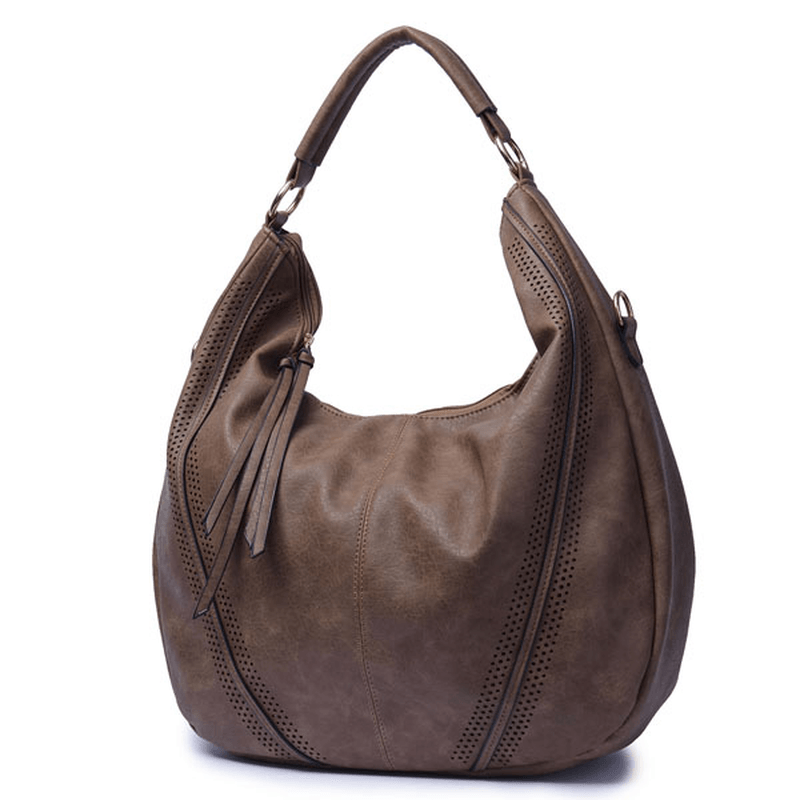 Women Pu Leather Vintage Handbag Shoulder Bag - MRSLM