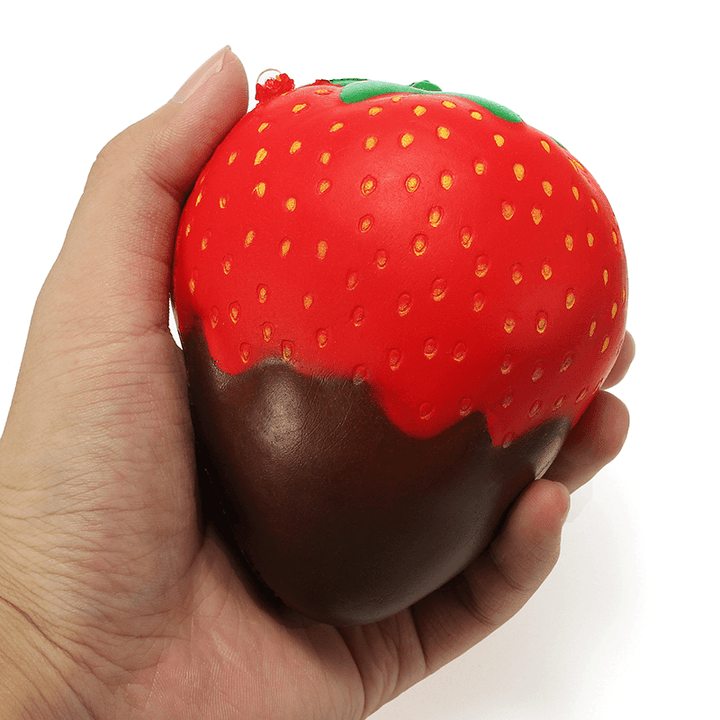 Squishy Rainbow Jam Chocolate Strawberry Jumbo 10Cm Soft Slow Rising Fruit Collection Gift Decor Toy - MRSLM