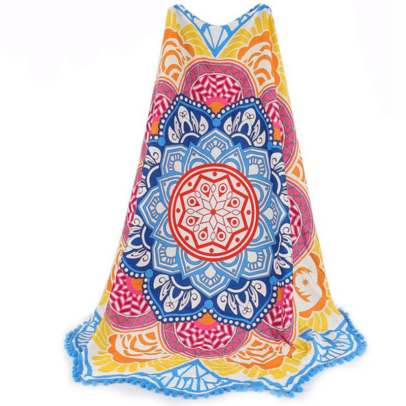 Honana WX-91 Bohemian Tapestry Totem Lotus Beach Towels Yoga Mat Camping Mattress Bikini Cover - MRSLM