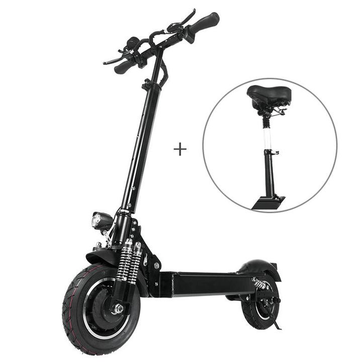 T10 2000W Dual Motor 23.4Ah 10 Inches Folding Electric Scooter with Seat 70Km/H Top Speed 80Km Mileage Range Max Load 120Kg - MRSLM