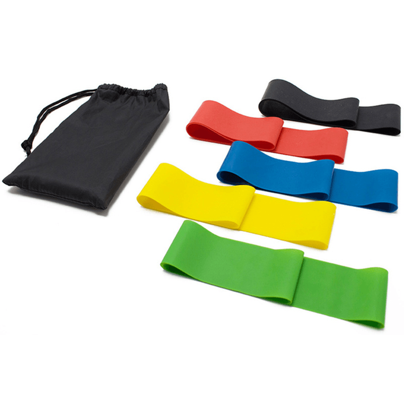 KALOAD 5 Pcs Resistance Bands Elastic Fitness Rubber Bands Sport Exercises Pull Rope with Bag - MRSLM