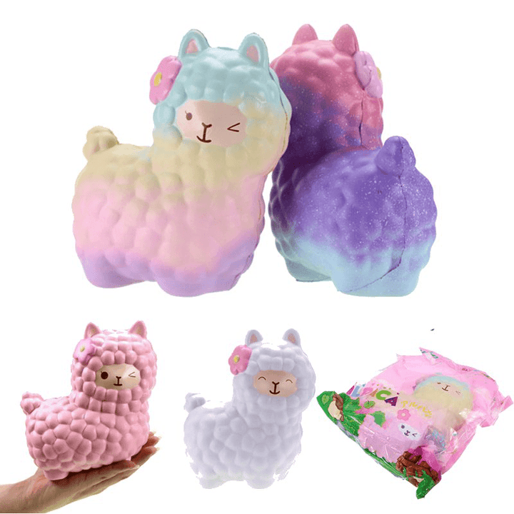 Vlampo Squishy Alpaca 17X13X8Cm Licensed Slow Rising Original Packaging Collection Gift Decor Toy - MRSLM