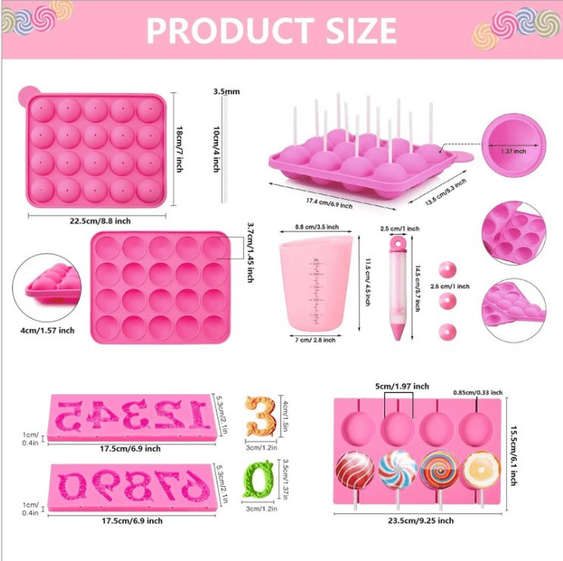 556-Piece Candy DIY Silicone Mold Set - MRSLM