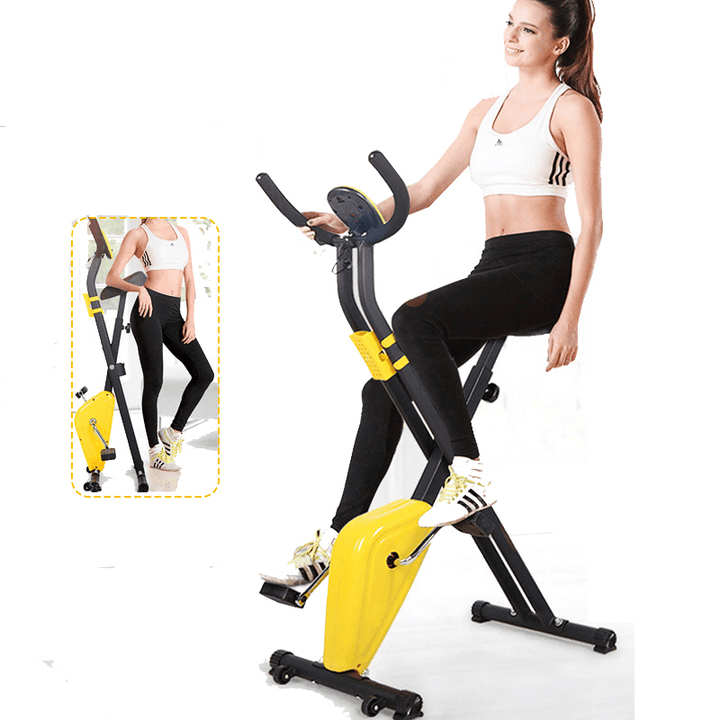 Home Gym Foldable Fitness Exercise Bike Stationary Belt Indoor Cycling Bicycle Cardio Workout Equipment - MRSLM